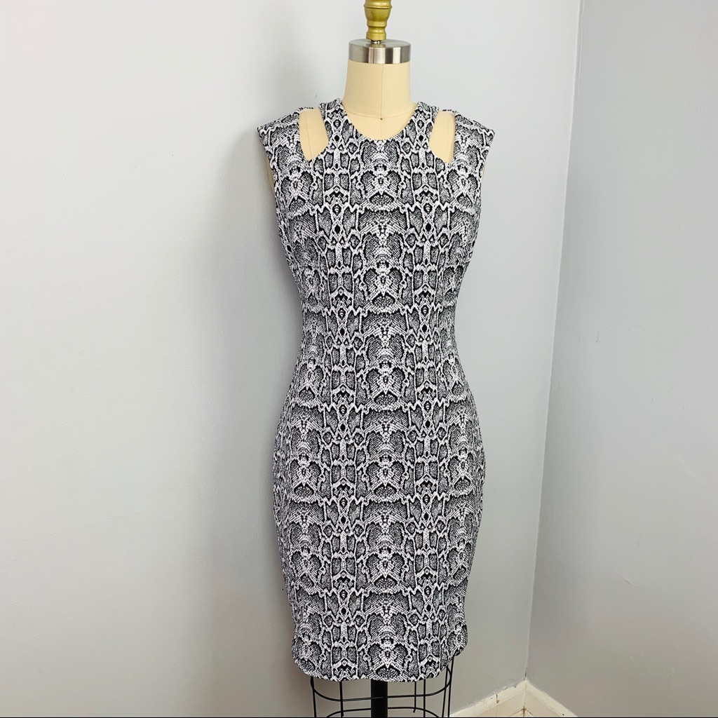 Cache Python Print Bodycon Dress
